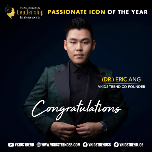 Congratulations to Dr. Eric Ang for Winning the Passionate Icon of The Year Award!