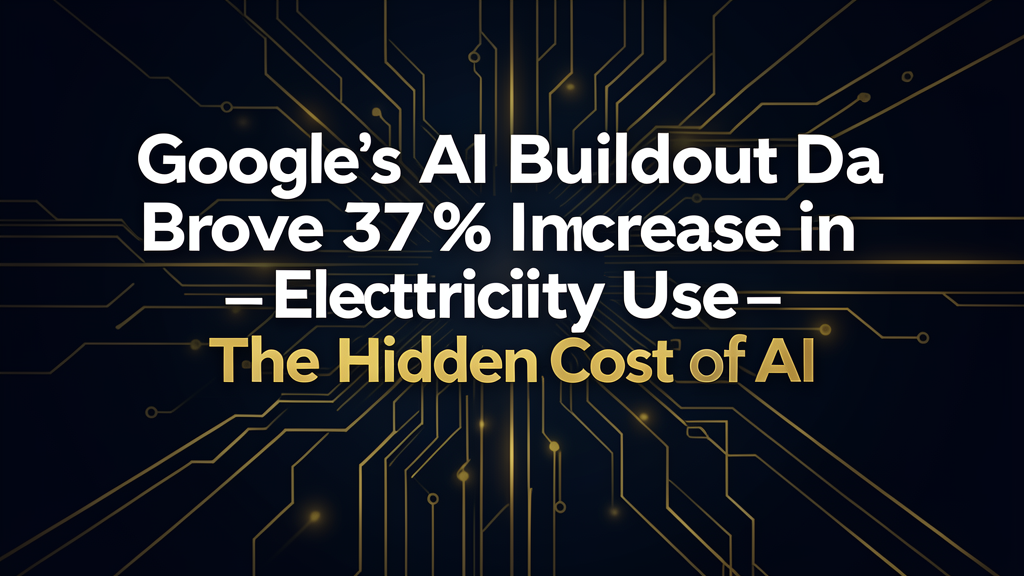 Google’s AI Buildout Drove 37% Increase in Electricity Use — The Hidden Cost of AI