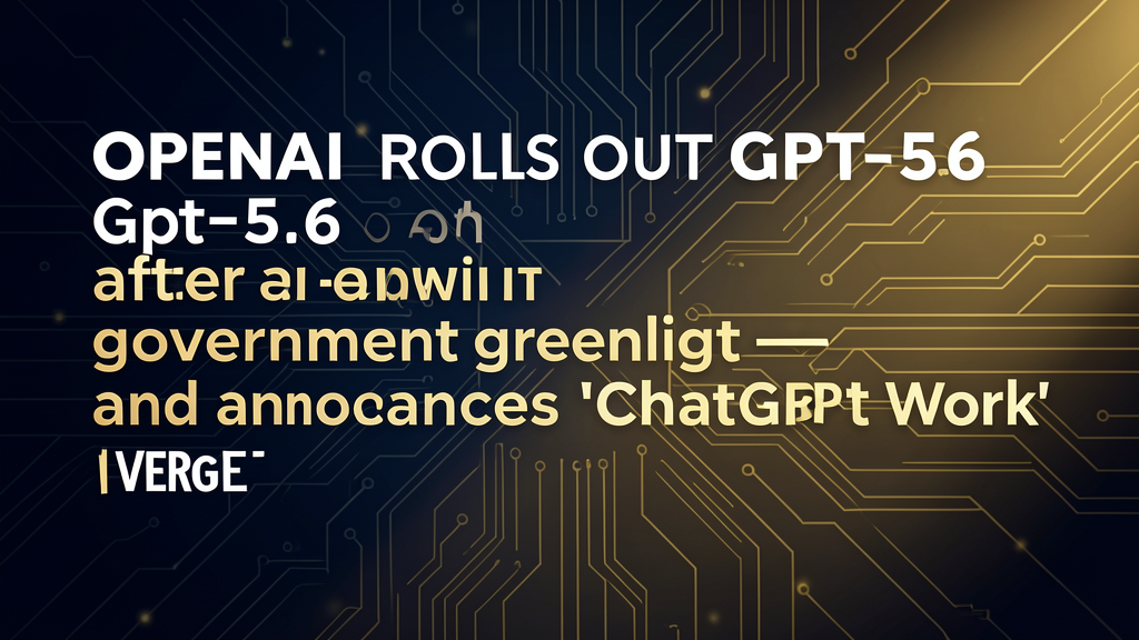 OpenAI rolls out GPT-5.6 after government greenlight — and announces ‘ChatGPT Work’ | The Verge