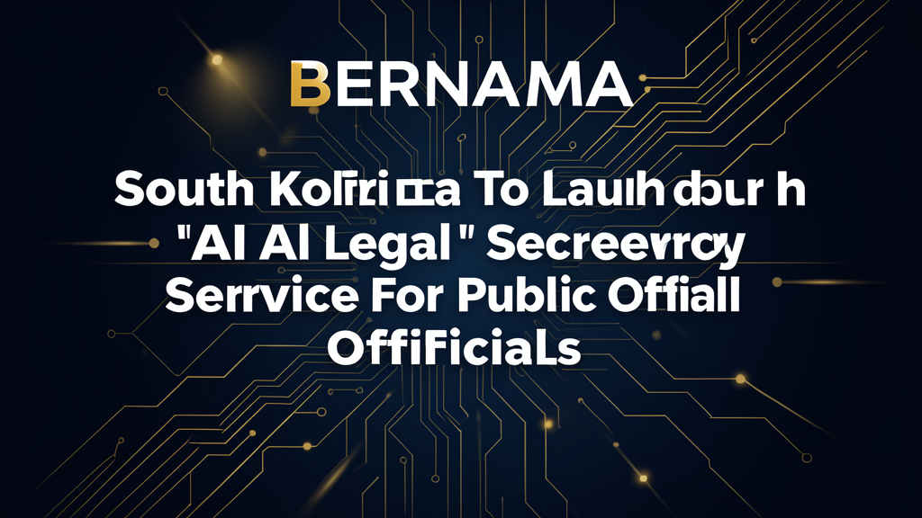 BERNAMA – South Korea To Launch ‘AI Legal Secretary’ Service For Public Officials