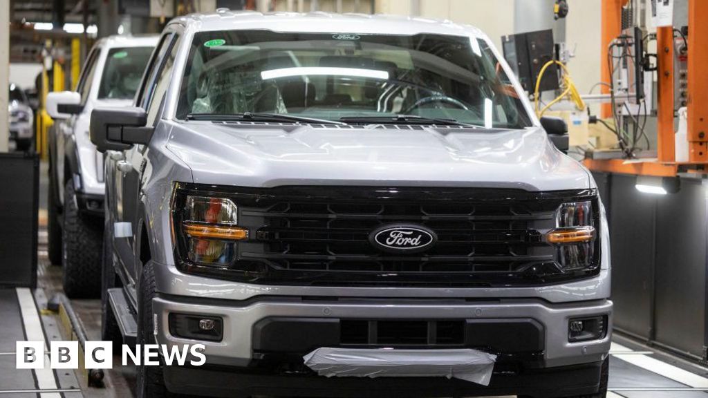 Ford F-150 truck on production line - AI quality control