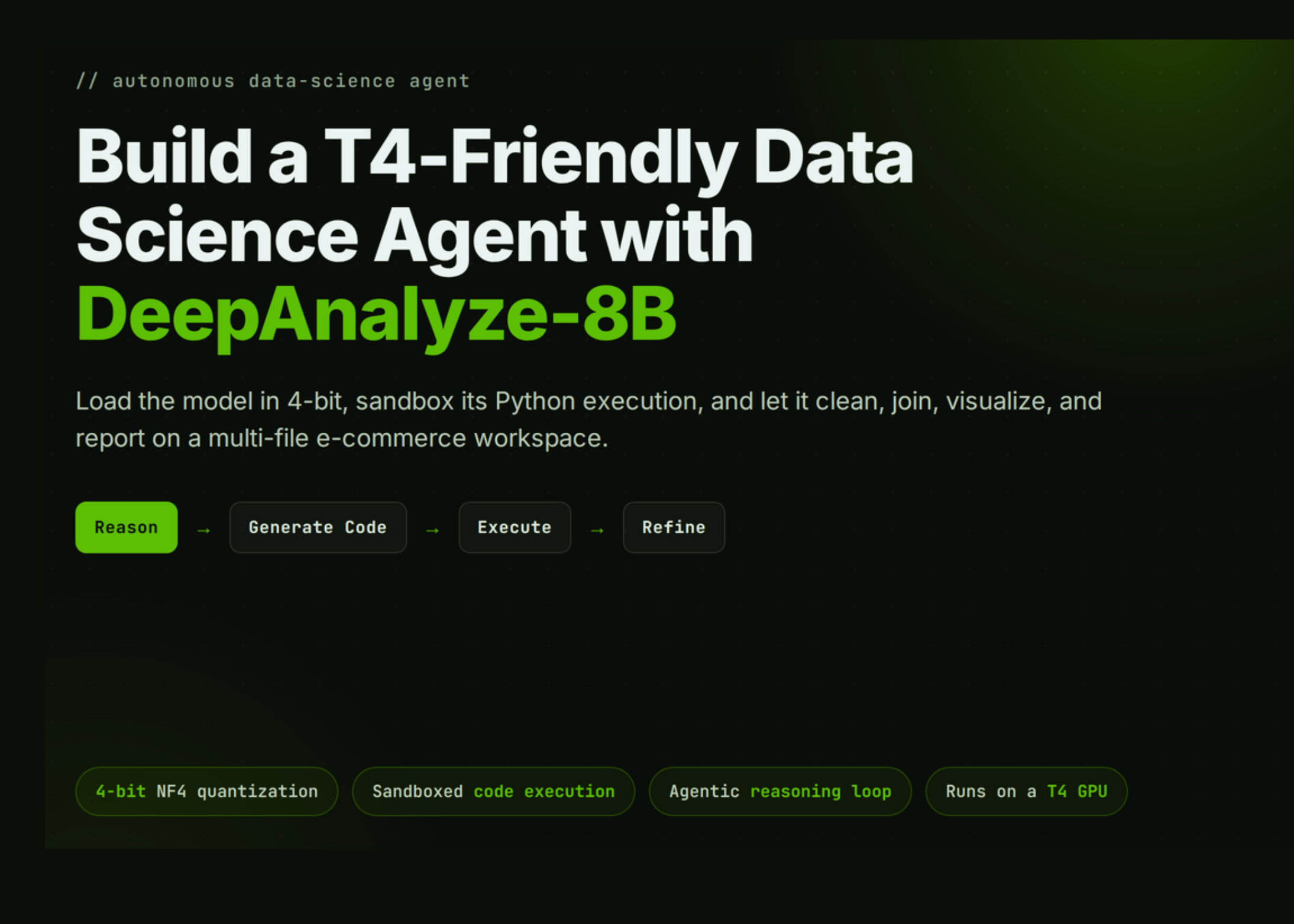 How to Build a T4-Friendly Autonomous Data Science Agent with DeepAnalyze-8B, Sandboxed Code Execution, and Iterative Analysis - MarkTechPost — featured image