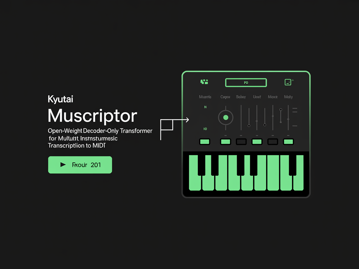 Kyutai Releases MuScriptor: An Open-Weight Decoder-Only Transformer for Multi-Instrument Music Transcription to MIDI - MarkTechPost — featured image