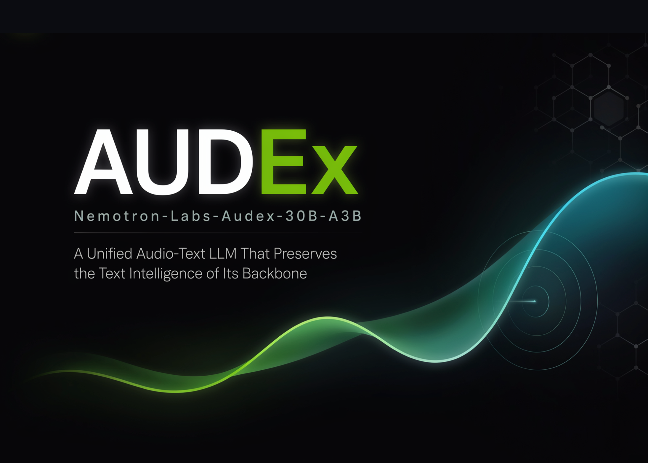 NVIDIA Releases Audex (Nemotron-Labs-Audex-30B-A3B): A Unified Audio-Text LLM That Preserves the Text Intelligence of Its Backbone - MarkTechPost — featured image