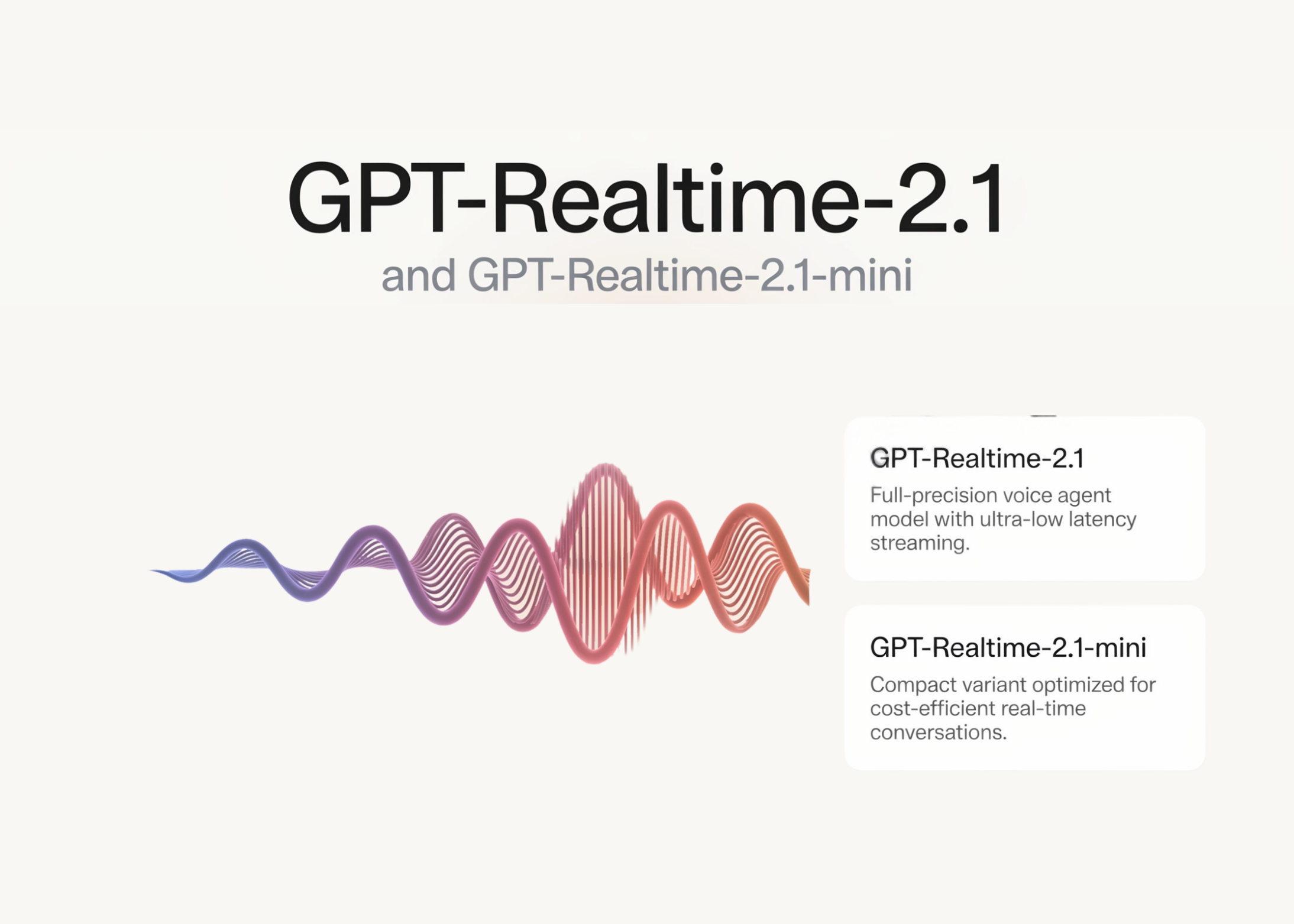 OpenAI Releases GPT-Realtime-2.1 and GPT-Realtime-2.1-mini for Low-Latency Voice Agents in the API - MarkTechPost — featured image