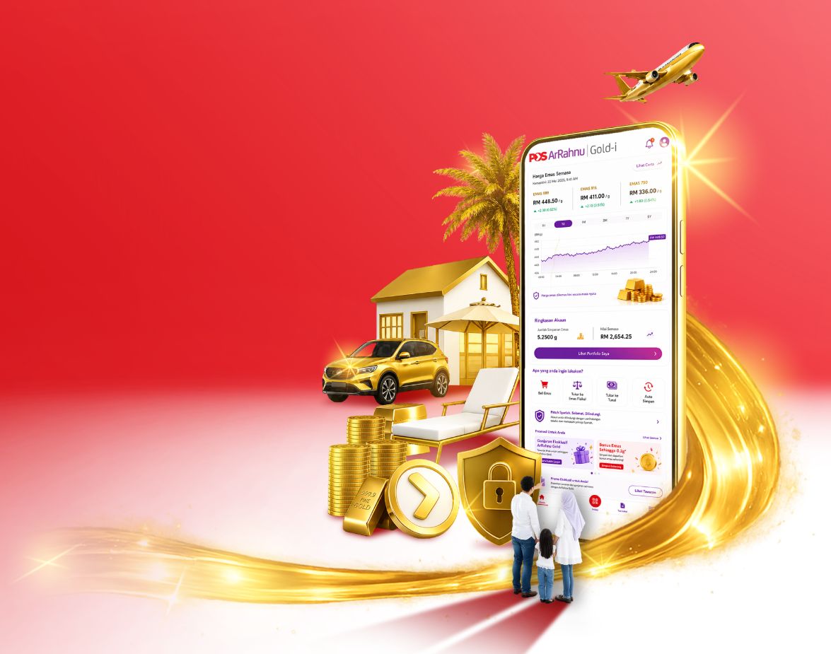 Pos Malaysia launches Pos ArRahnu Gold-i: Buy and save gold from RM10 - SoyaCincau — featured image. Image via soyacincau.com