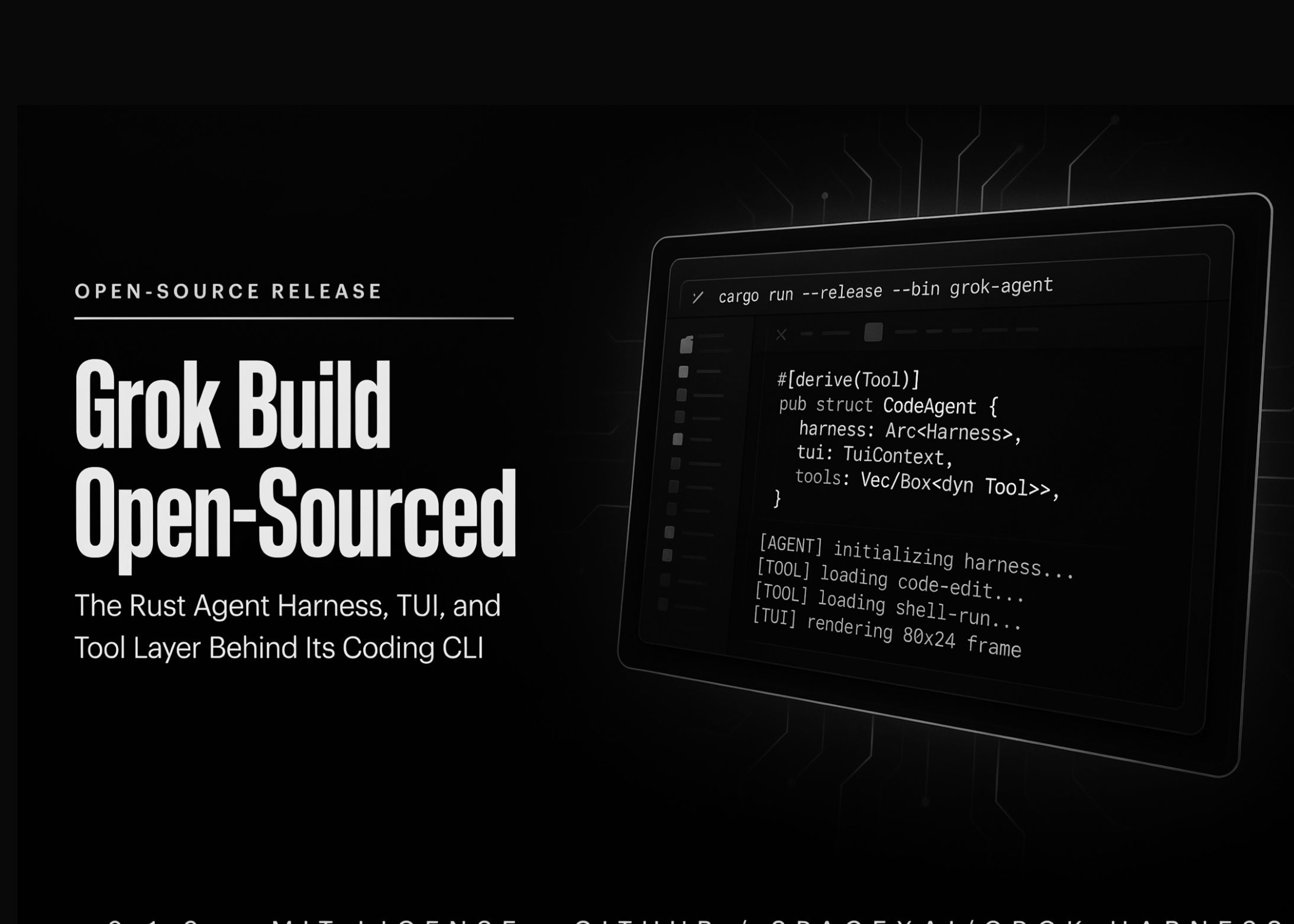 SpaceXAI Open-Sources Grok Build: The Rust Agent Harness, TUI, and Tool Layer Behind Its Coding CLI - MarkTechPost — featured image. Image via www.marktechpost.com