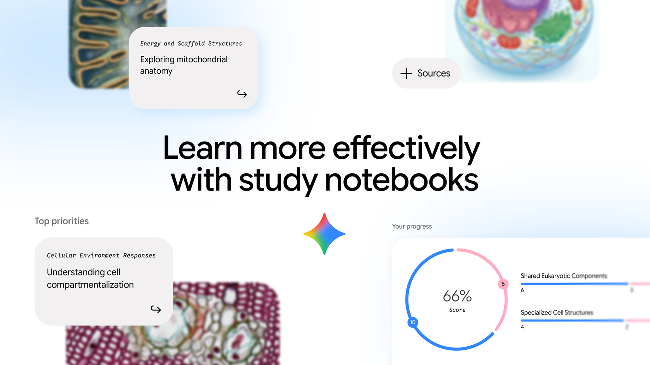 Study notebooks in the Gemini app — featured image