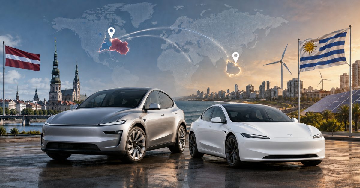 Tesla launches in Latvia and Uruguay, expanding on two continents | Electrek — featured image
